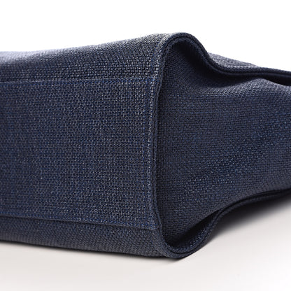 Chanel Woven Straw Raffia Large Deauville Tote Dark Blue 9 of 11