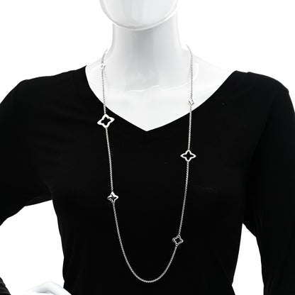 David Yurman Sterling Silver 25mm Quatrefoil Chain Necklace 2 of 4