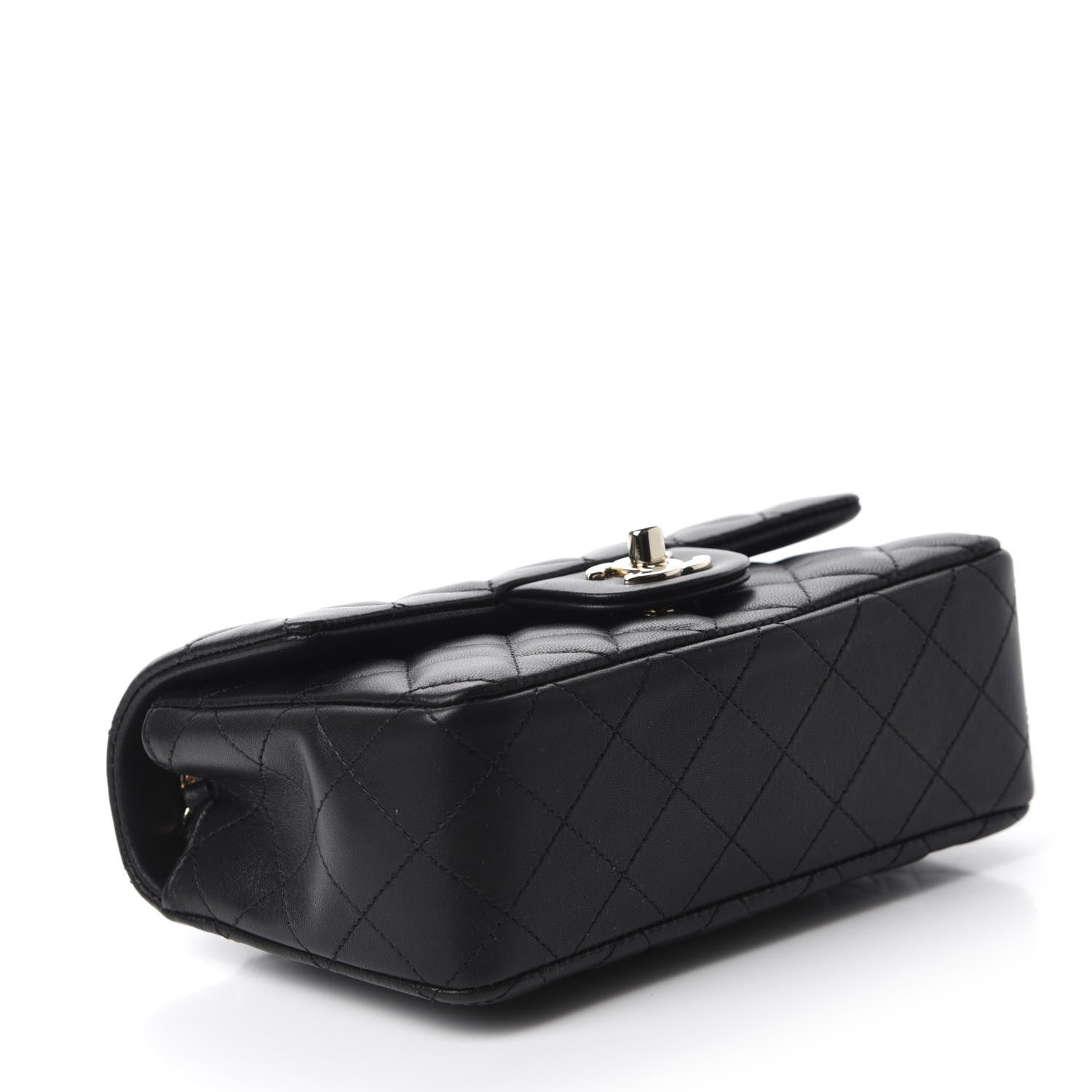 Chanel Lambskin Quilted Mini Rectangular Flap Black 4 of 11