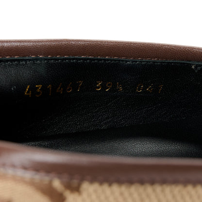 Gucci Monogram Jumbo GG Malaga Kid Horsebit Womens Jordaan Loafers 39.5 Camel Ebony New Acero Beige 9 of 10