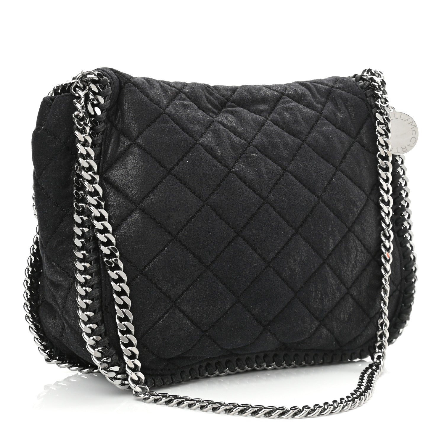 Stella McCartney Shaggy Deer Quilted Falabella Shoulder Bag Black 3 of 10