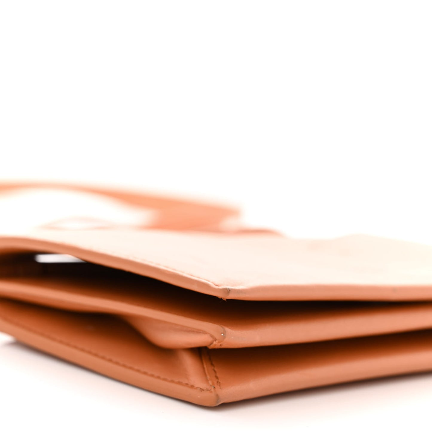 Calfskin Embossed Envelope Wallet Crossbody Bag Tan