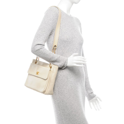 Chanel Caviar Shoulder Bag Light Beige 2 of 8