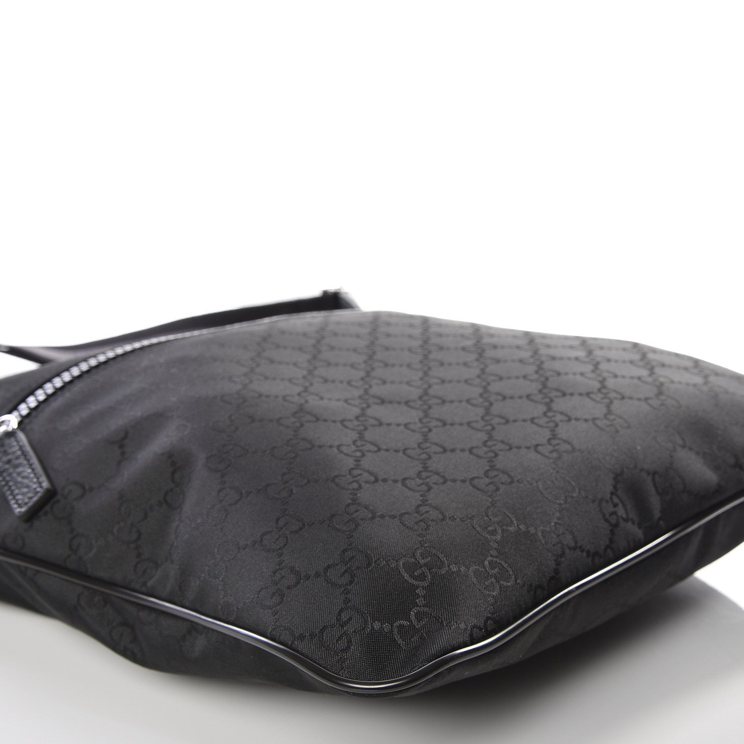 Gucci Nylon Monogram Medium Flat Messenger Bag Black 6 of 10