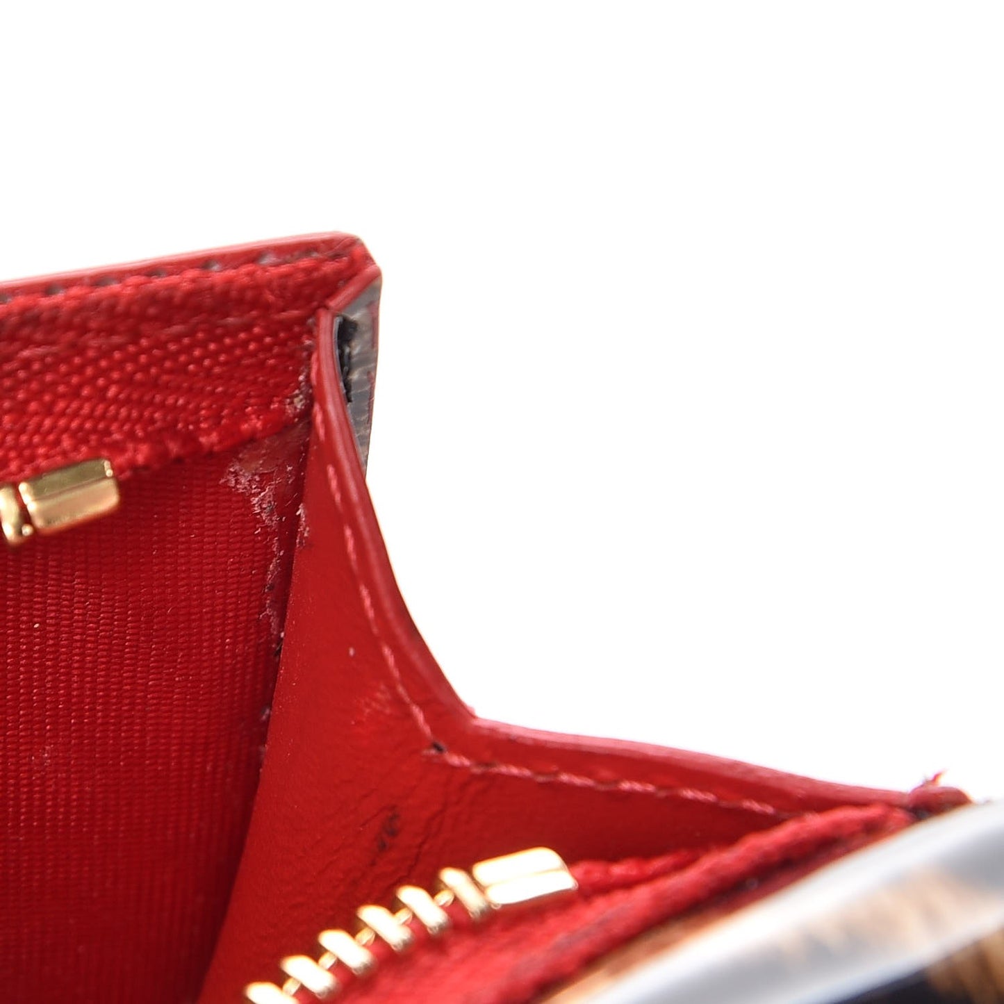 Patent Spiked Macaron Mini Wallet Leopard