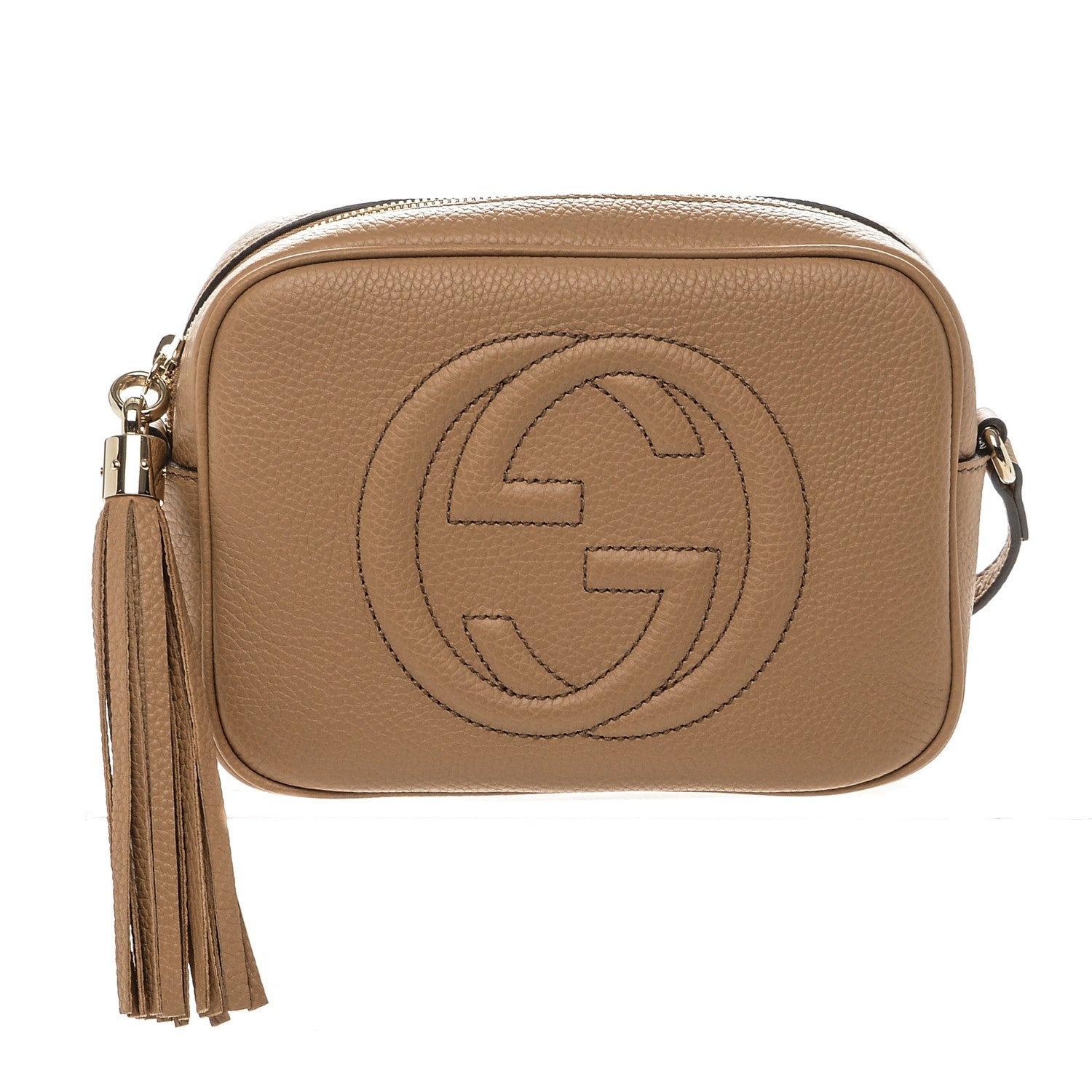 Gucci Pebbled Calfskin Small Soho Disco Bag Camelia 1 of 7