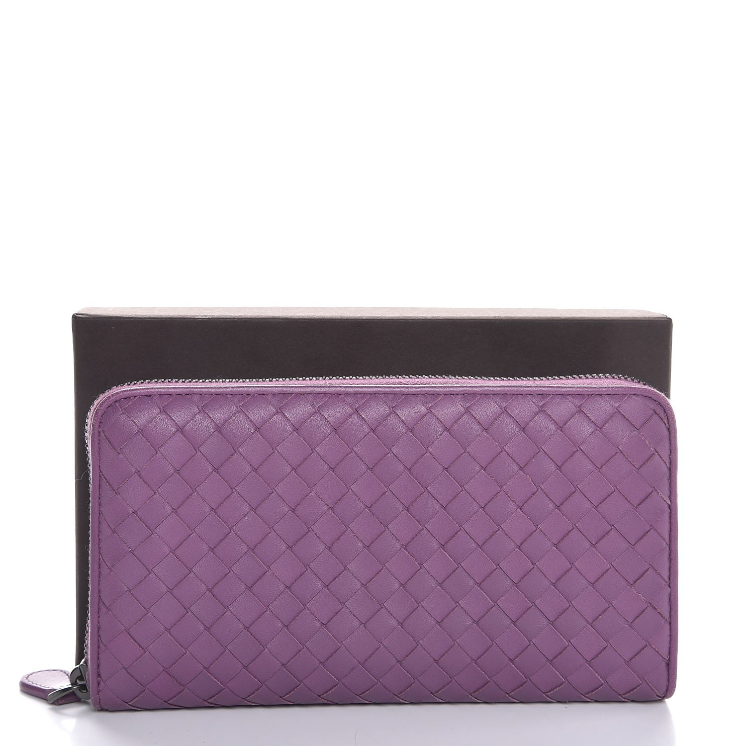 Bottega Veneta Nappa Intrecciato Zip Around Wallet Corot 9 of 9