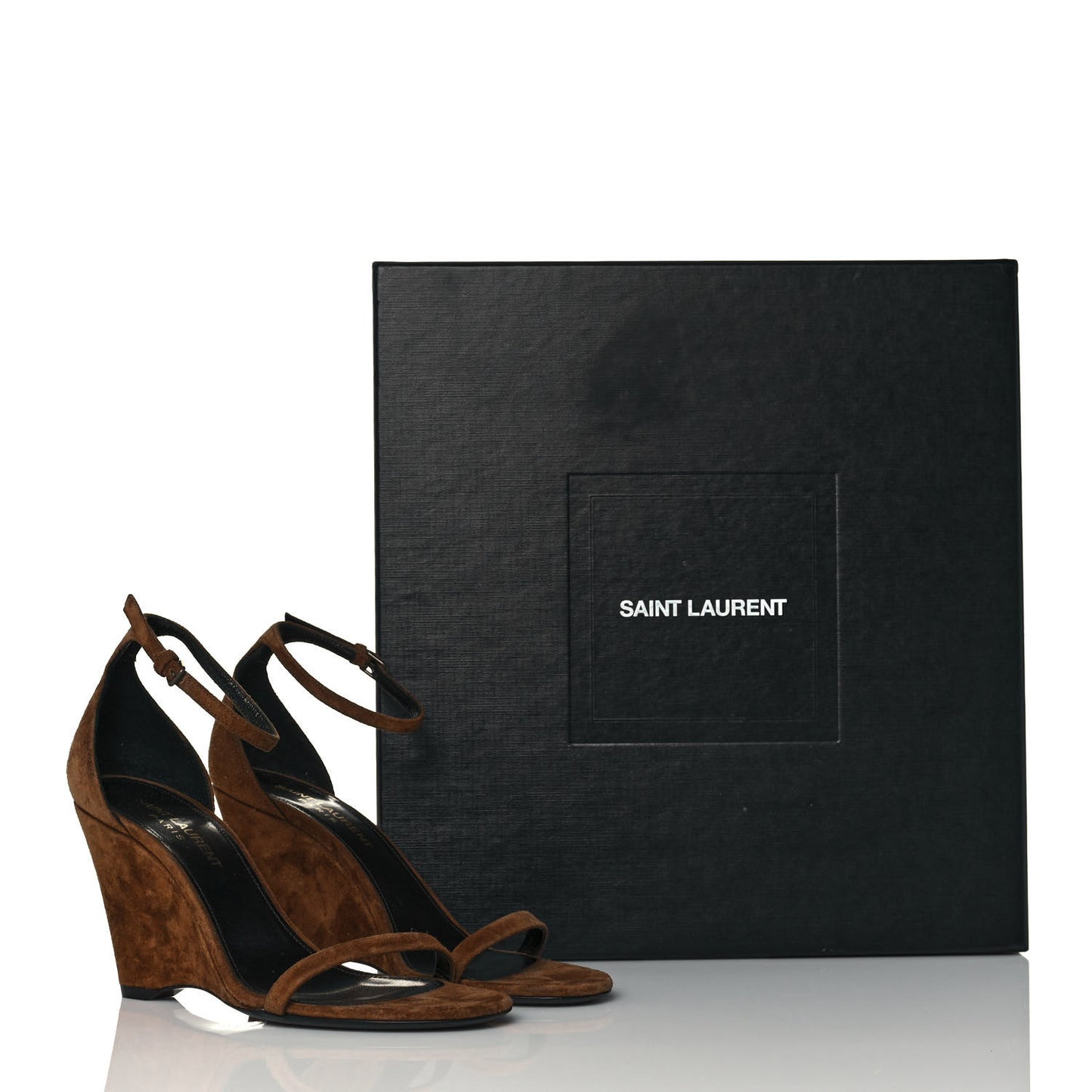 Suede Lila Wedge Sandals 35 Brown