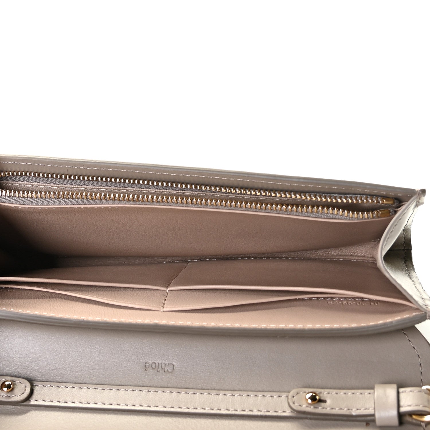 Chloe Grained Calfskin Aby Chain Wallet Motty Grey 8 of 10