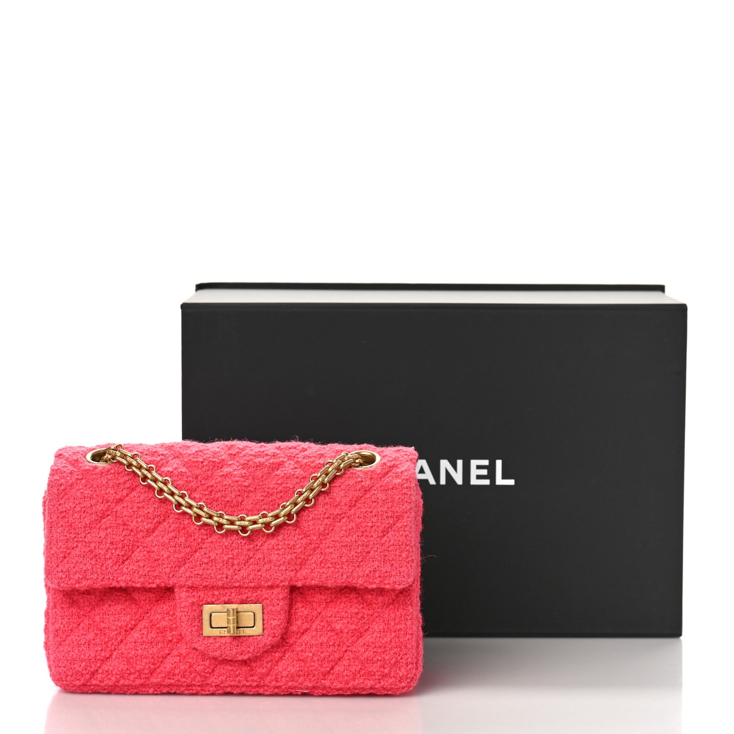 Tweed Quilted 2.55 Reissue Mini Flap Pink