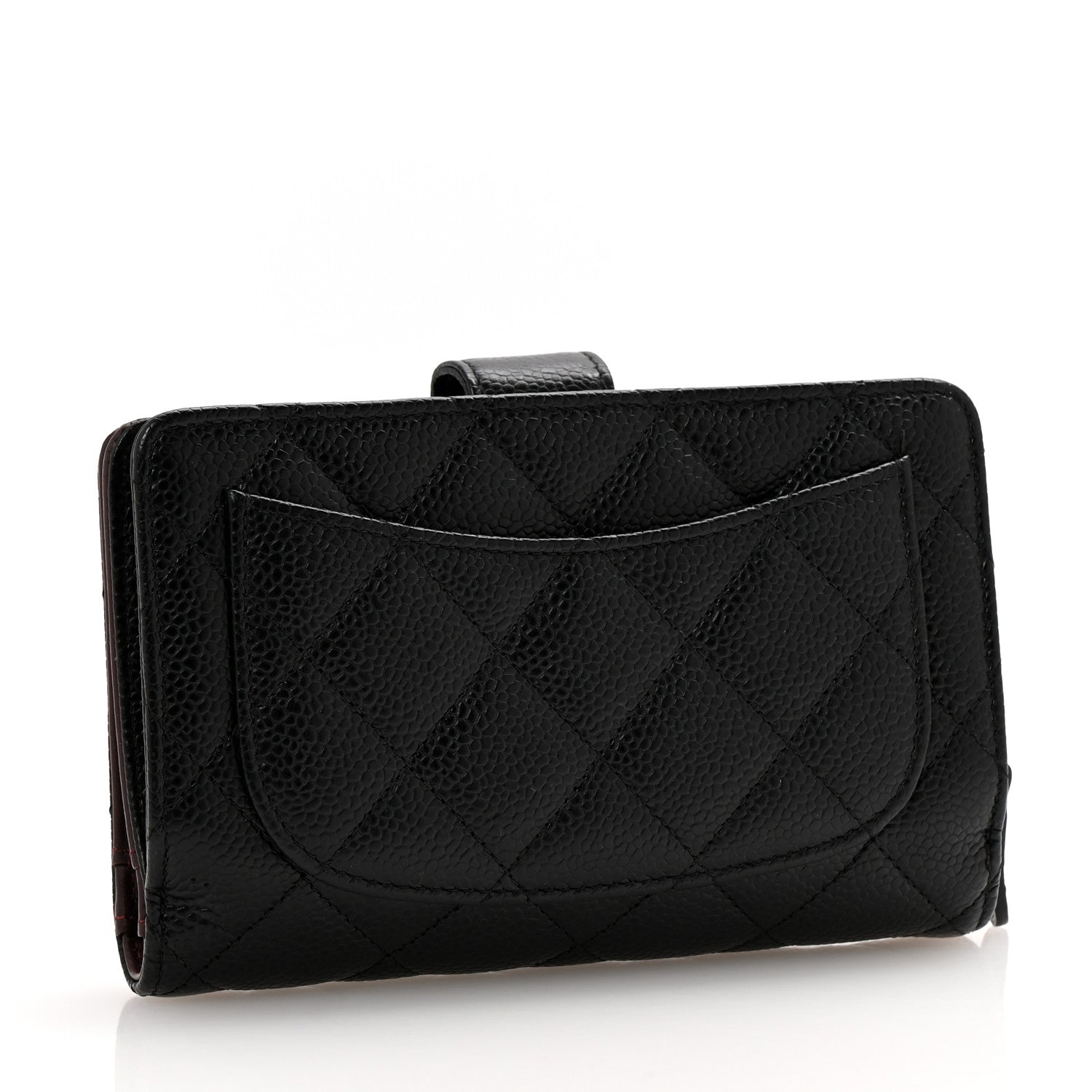Chanel Caviar Quilted Zipped Pocket Wallet Black 3 of 10