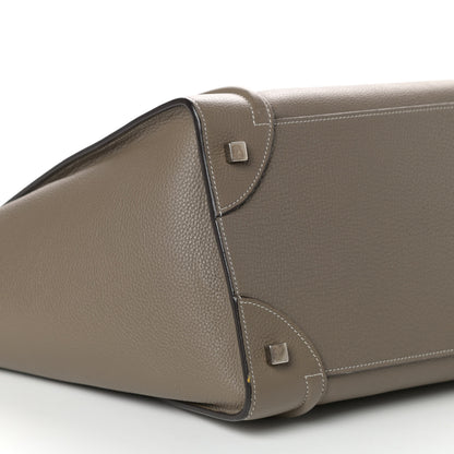 Celine Drummed Calfskin Mini Luggage Souris 8 of 9