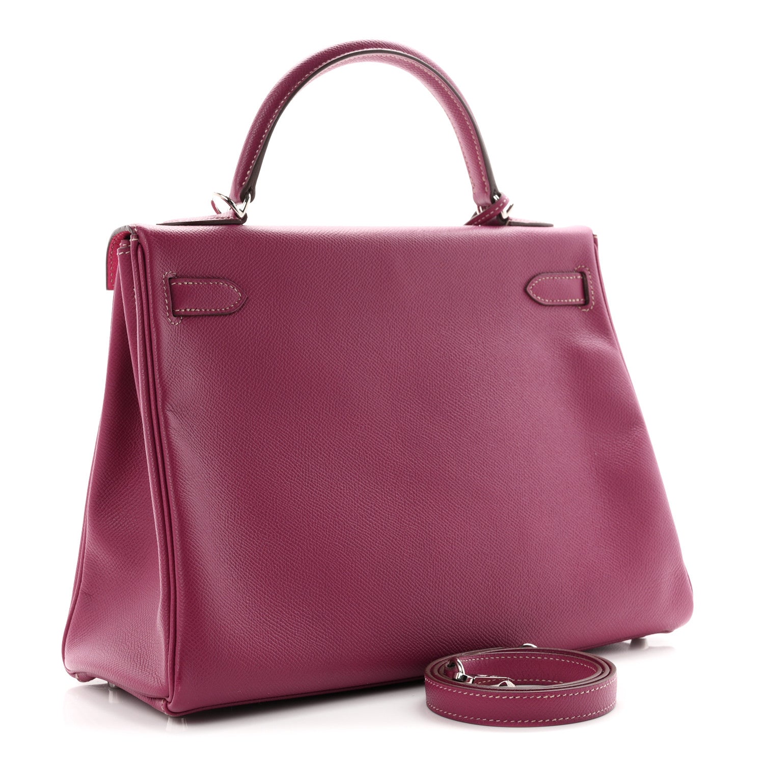Hermes Epsom Candy Kelly Retourne 32 Tosca Rose Tyrien 2 of 11