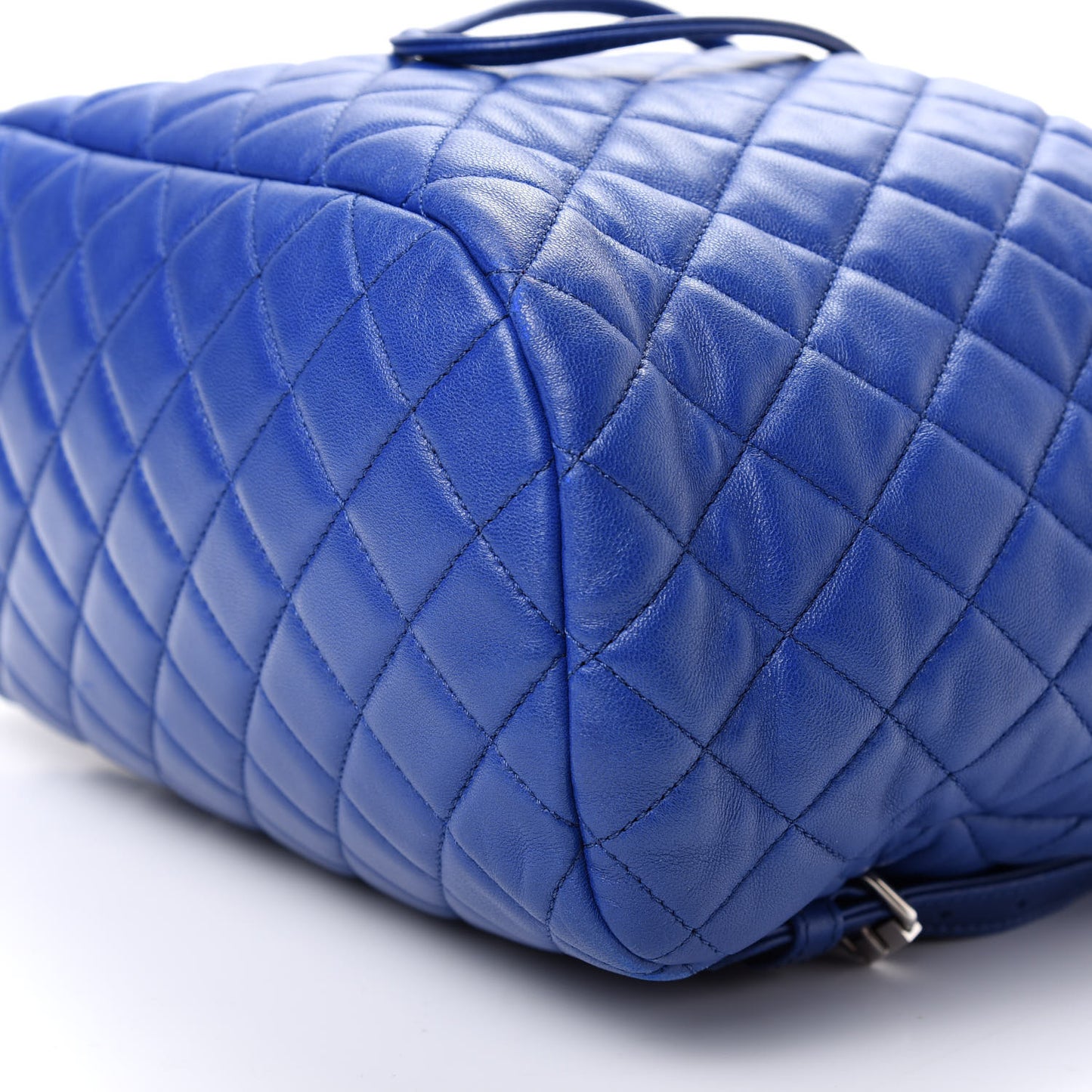 Lambskin Quilted Large Urban Spirit Backpack Blue