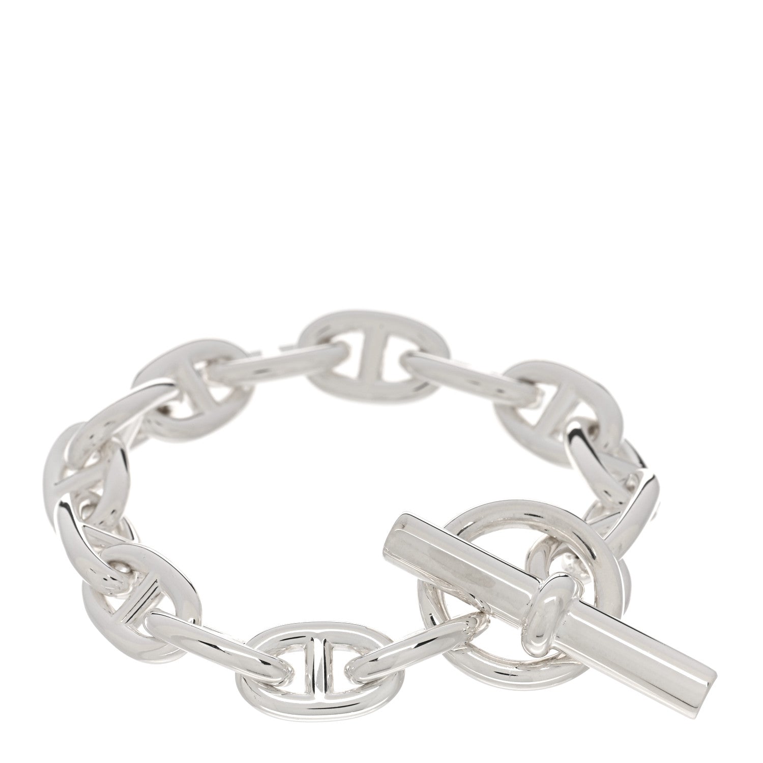 Hermes Sterling Silver MM Chaine d'Ancre Bracelet 1 of 4