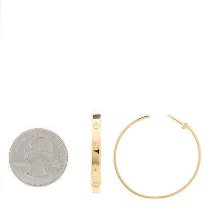 Cartier 18K Yellow Gold Large LOVE Hoop Earrings 2 of 5
