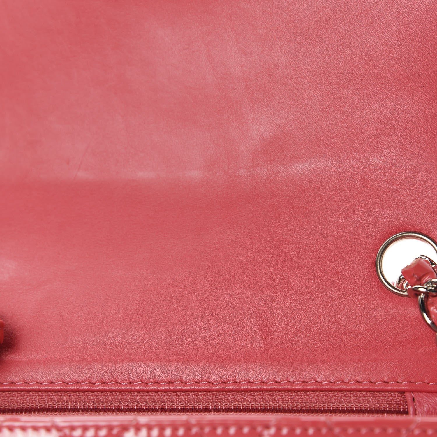 Chanel Patent Quilted Mini Square Flap Pink 8 of 11