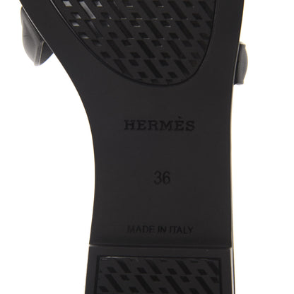 Hermes Rubber Aloha Sandals 36 Black 8 of 10