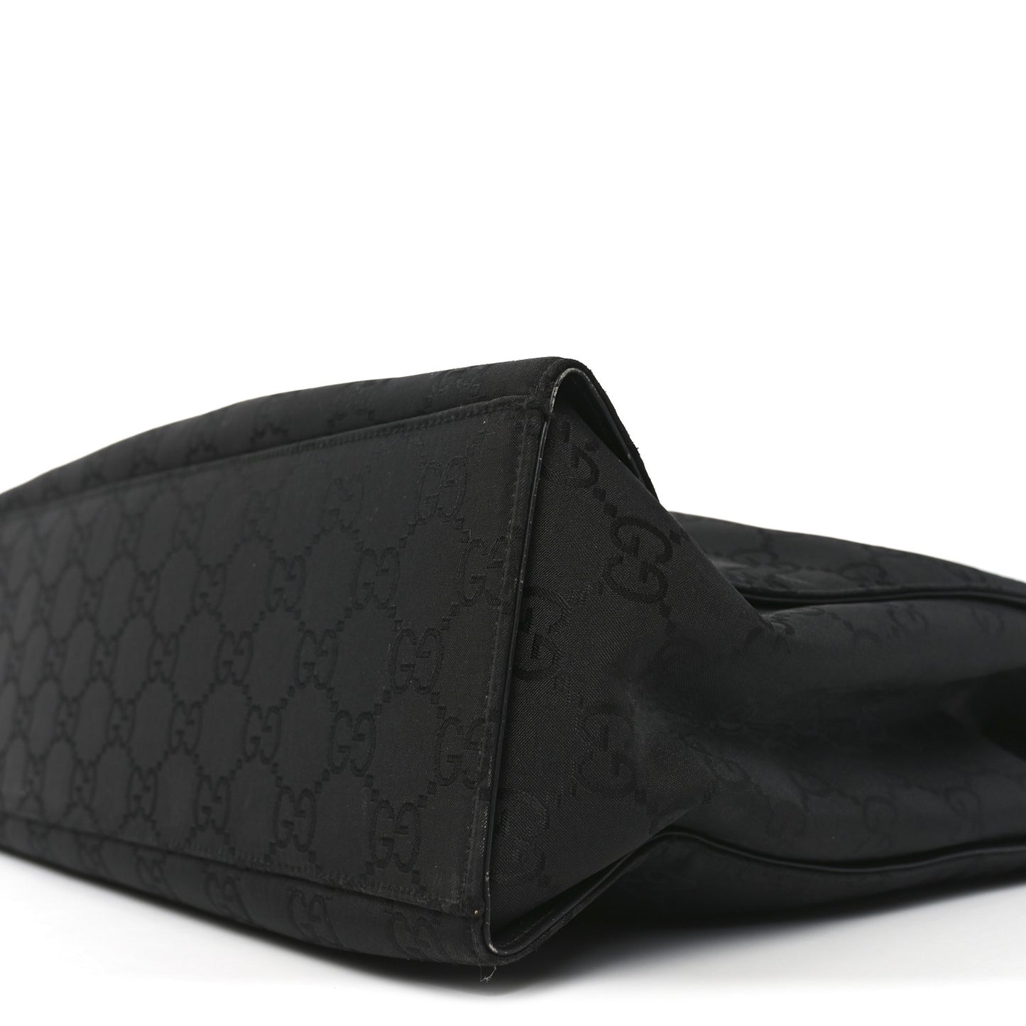 Nylon Monogram Large Bamboo Shopper Tote Black