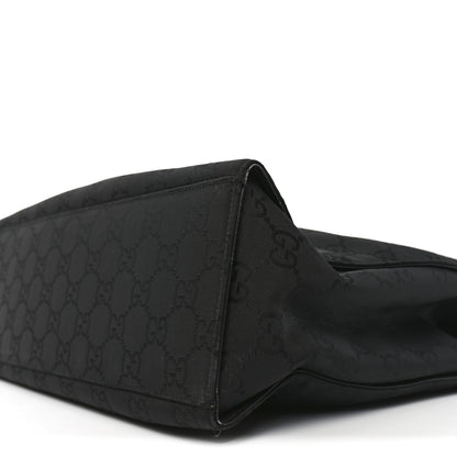 Gucci Nylon Monogram Large Bamboo Shopper Tote Black 18 of 20