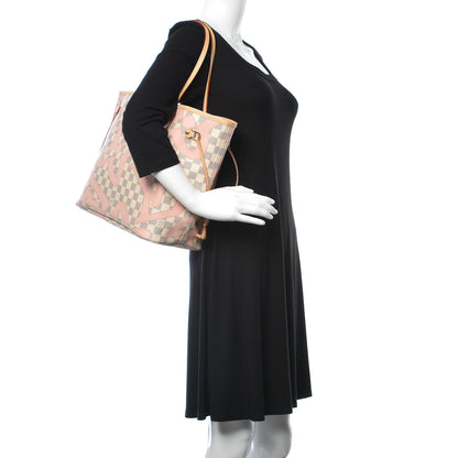 Louis Vuitton Damier Azur Tahitienne Neverfull MM 2 of 12