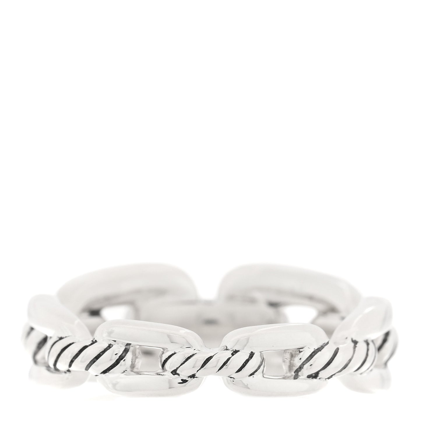 Sterling Silver Diamond 8mm Wellesley Link Ring
