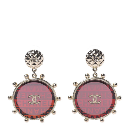 Chanel Quilted CC Nautical Wheel Earrings 1 of 8