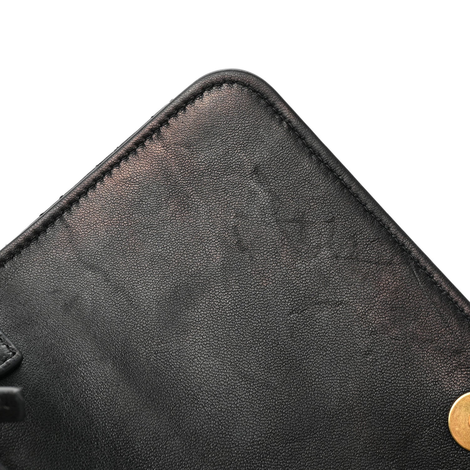 Versace Lambskin Quilted Medusa Wallet on Chain Crossbody Black Gold 10 of 15