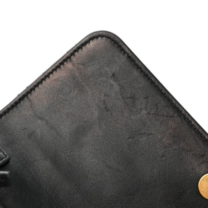 Versace Lambskin Quilted Medusa Wallet on Chain Crossbody Black Gold 10 of 15