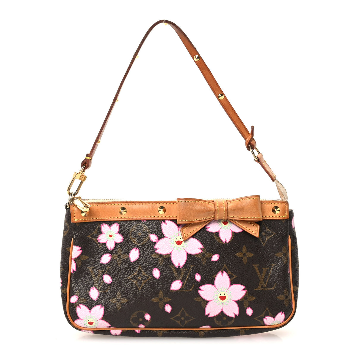 Monogram Cherry Blossom Pochette Accessories Brown