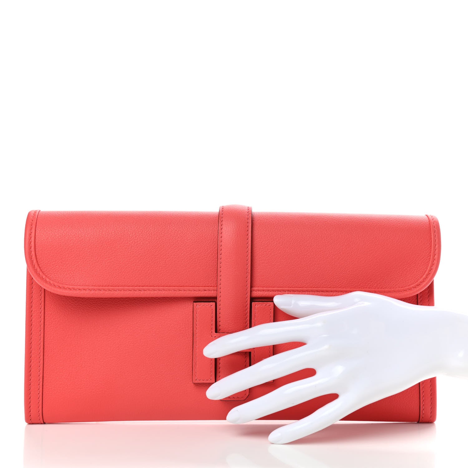 Hermes Evercolor Jige Elan 29 Clutch Rose Texas 2 of 8