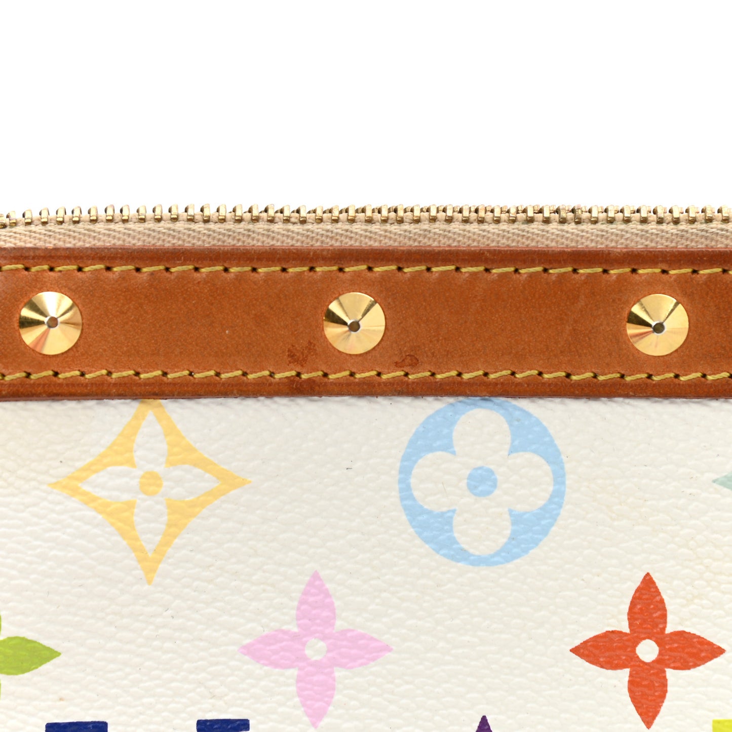 Monogram Multicolor Pochette Accessories White