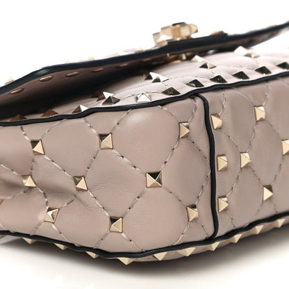 Valentino Garavani Nappa Small Rockstud Spike Shoulder Bag Poudre 5 of 10