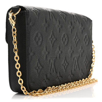 Louis Vuitton Empreinte Pochette Felicie Chain Wallet Black 4 of 14