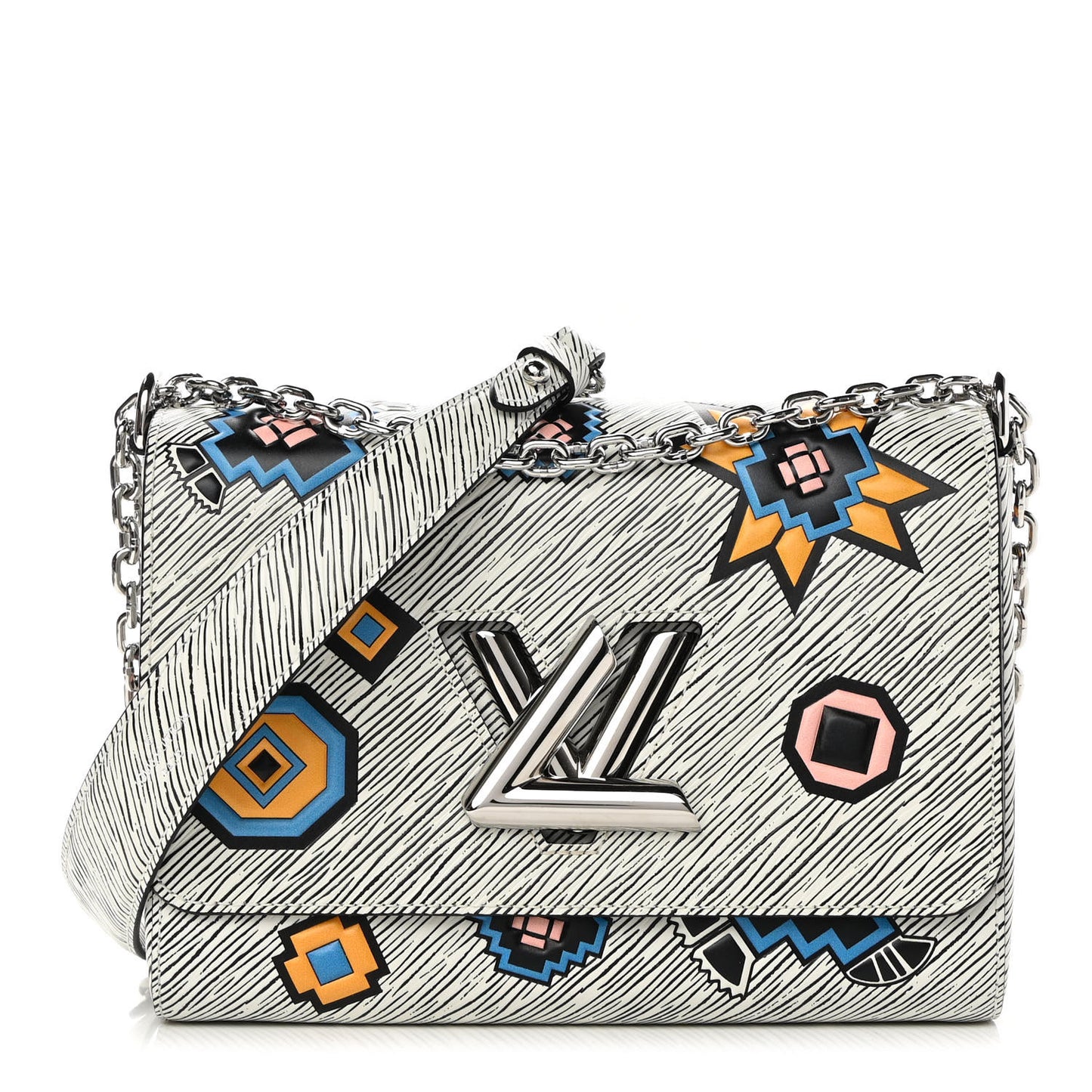 Epi Azteque Twist Shoulder Bag MM White