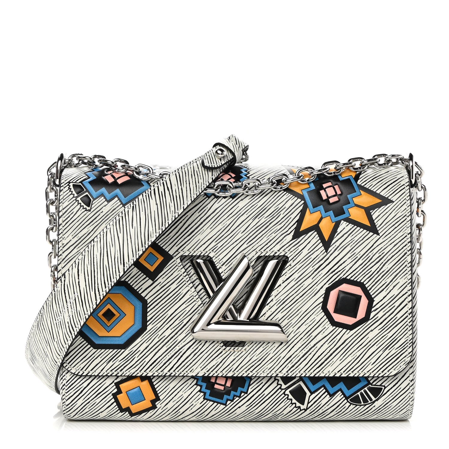 Louis Vuitton Epi Azteque Twist Shoulder Bag MM White 1 of 13