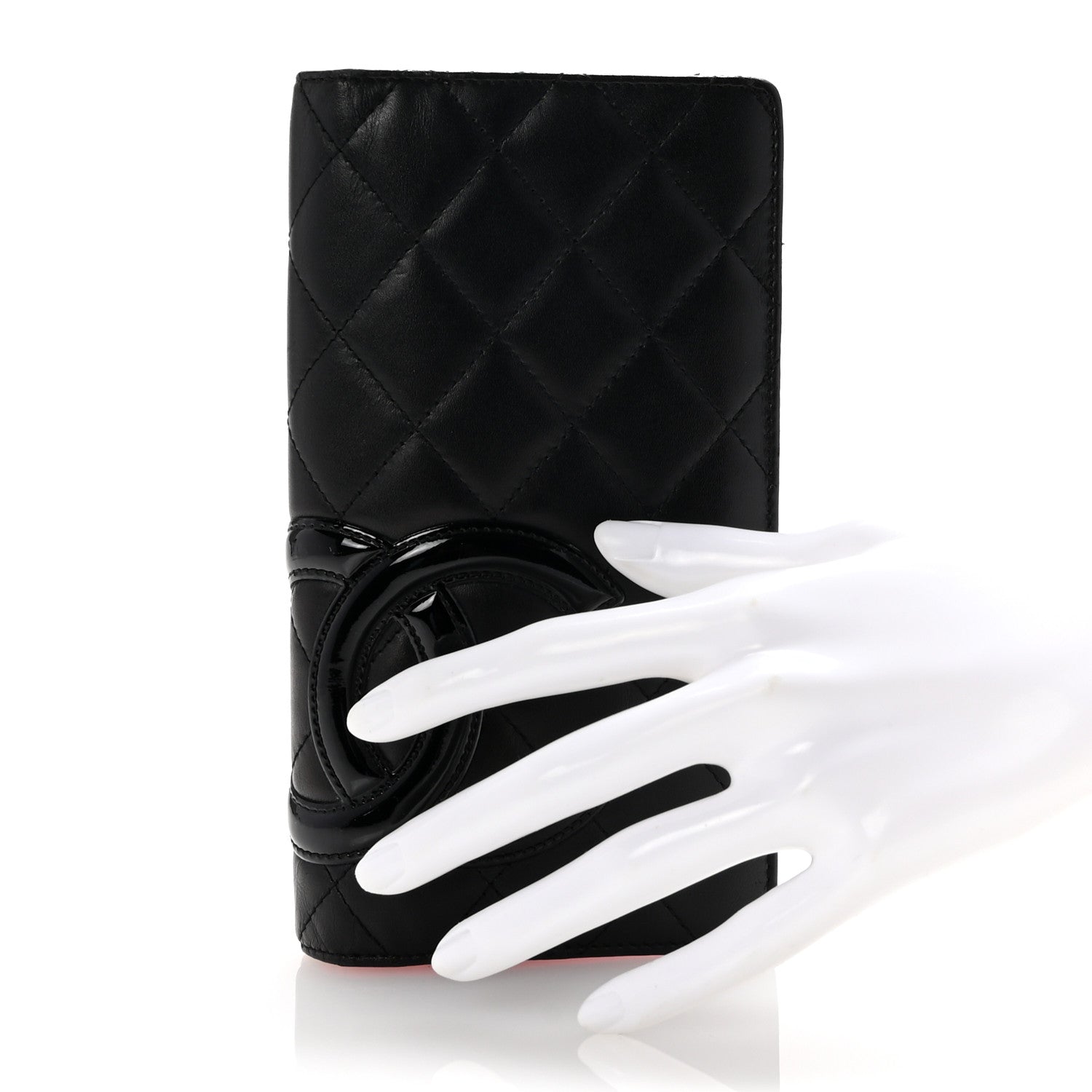 Chanel Calfskin Quilted Cambon Yen Wallet Black 2 of 9