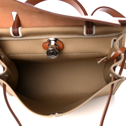 Hermes Vache Hunter Toile Herbag Zip 31 PM Trench Cuivre 6 of 12