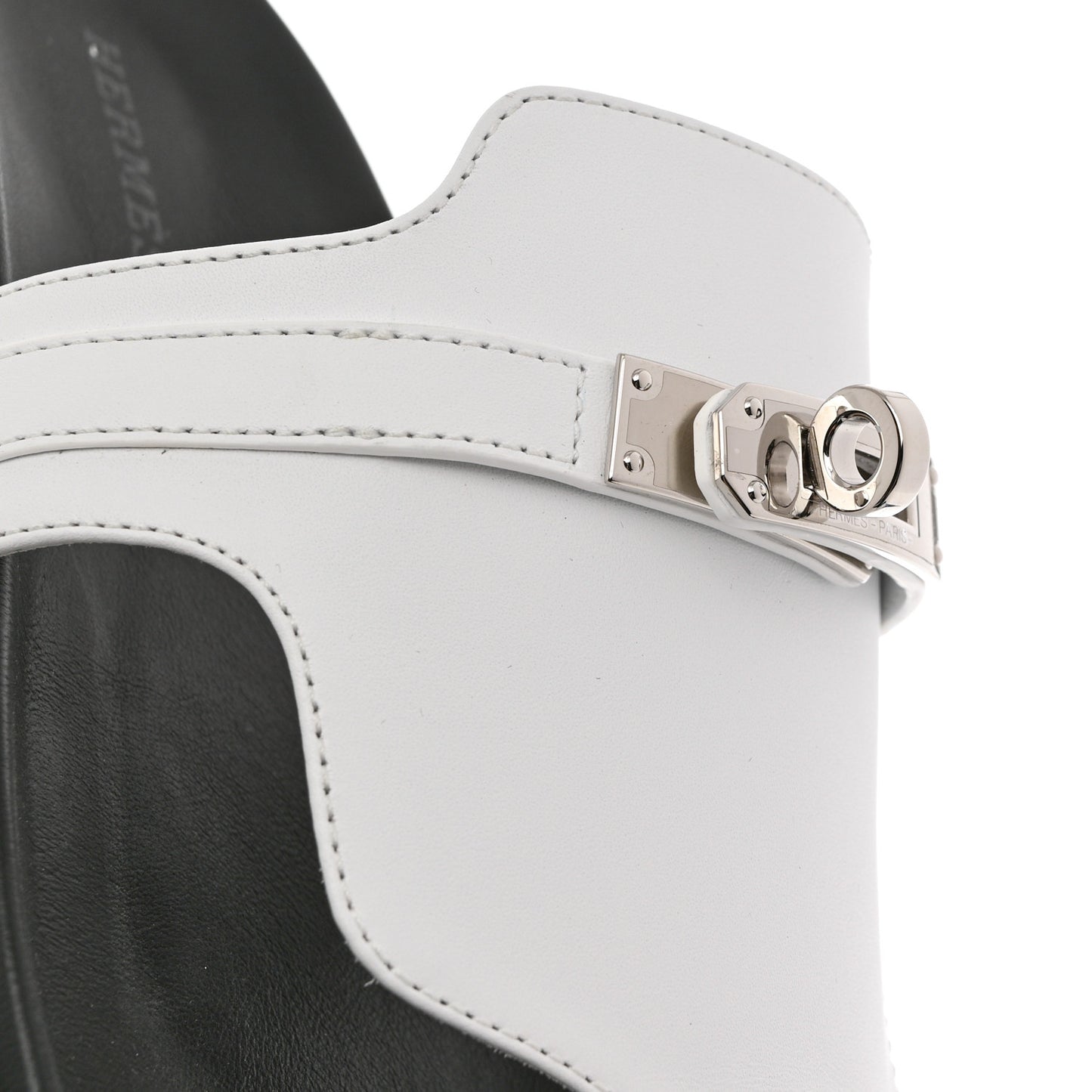 Calfskin Womens Empire Sandals 37 White