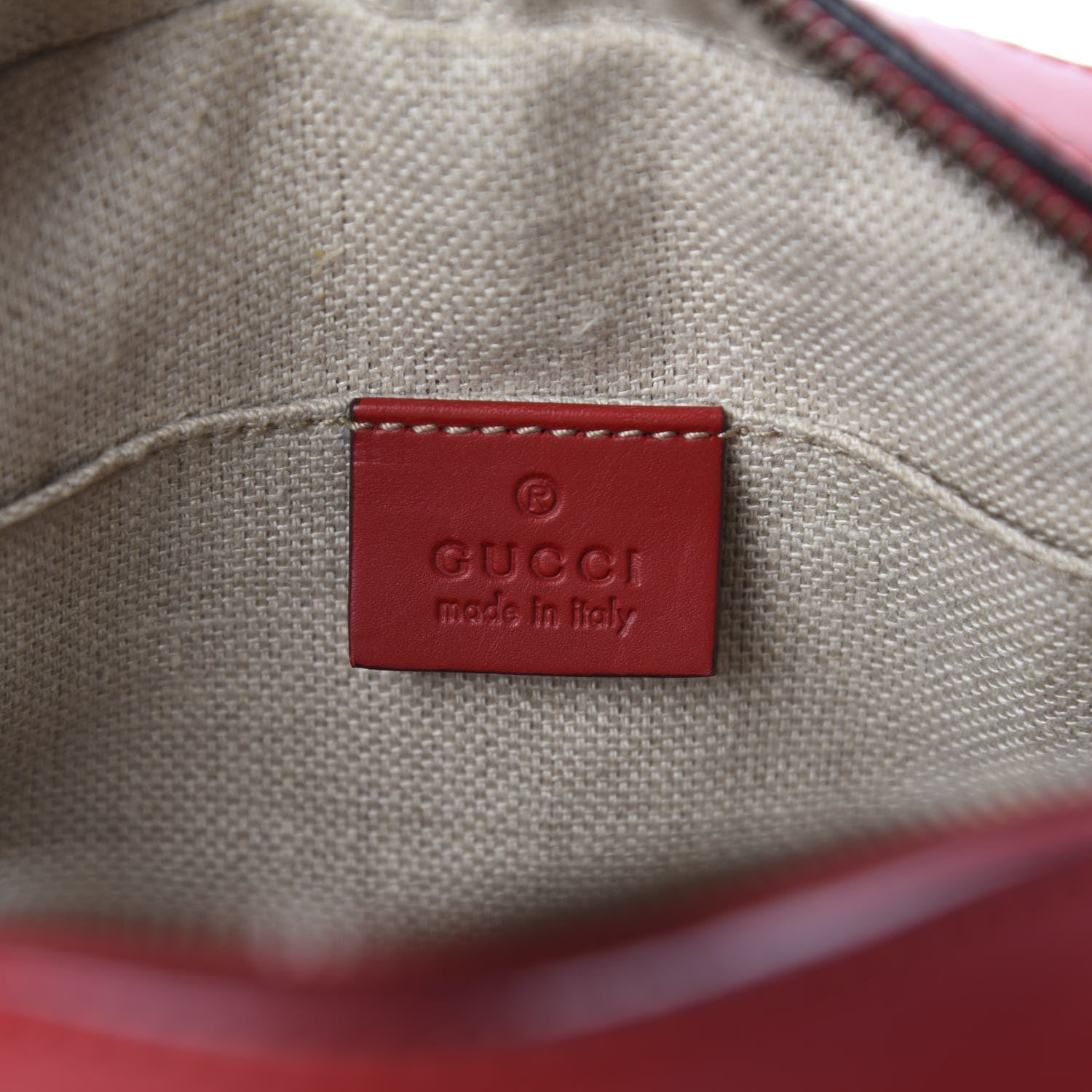 Gucci Calfskin Web Small Webby Bee Shoulder Bag Red 9 of 11