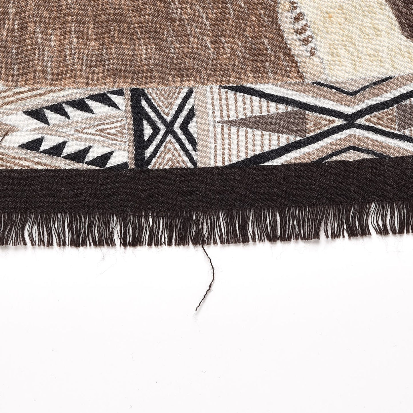 Cashmere Silk Pelages et Camouflage Fringed Scarf 90