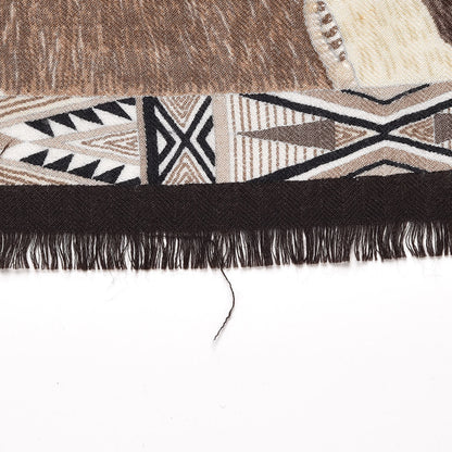 Hermes Cashmere Silk Pelages et Camouflage Fringed Scarf 90 4 of 6