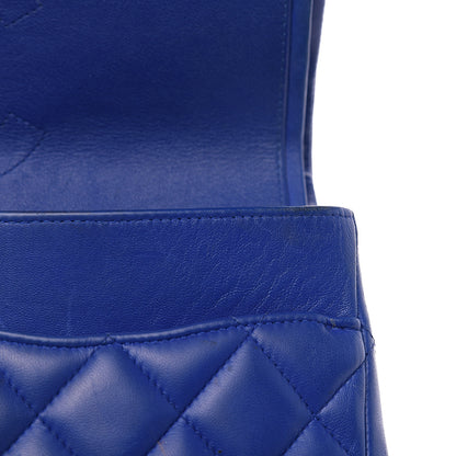 Chanel Lambskin Quilted Jumbo Double Flap Blue 7 of 20