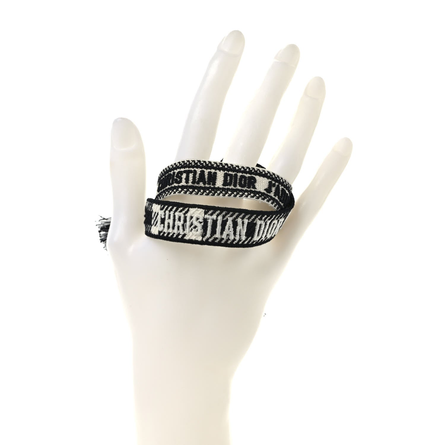 Christian Dior Woven Cotton J'Adior Friendship Bracelet Set Black 2 of 5