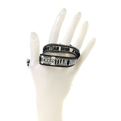 Christian Dior Woven Cotton J'Adior Friendship Bracelet Set Black 2 of 5