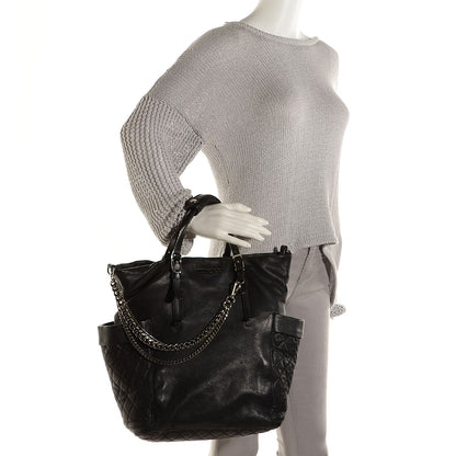 Jimmy Choo Lambskin Chain Embellished Blare Tote Black 2 of 8