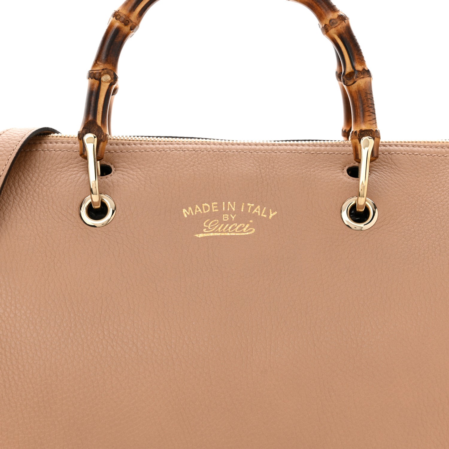 Gucci Calfskin Medium Bamboo Shopper Boston Camelia 8 of 11