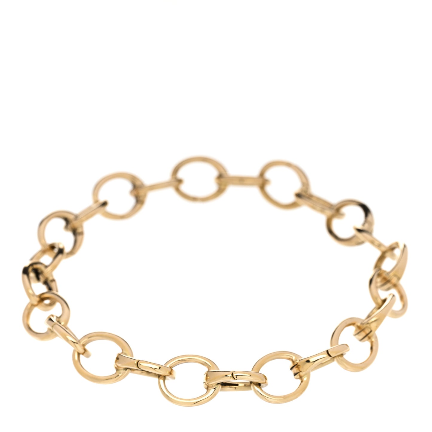 18K Yellow Gold Clasping Link Bracelet
