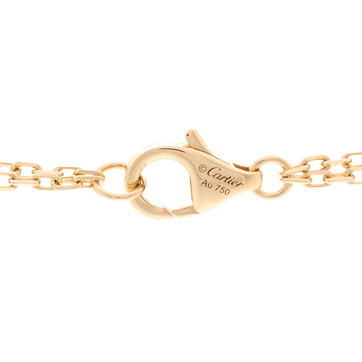 Cartier 18K Yellow Gold 2 Diamond LOVE Necklace 4 of 5