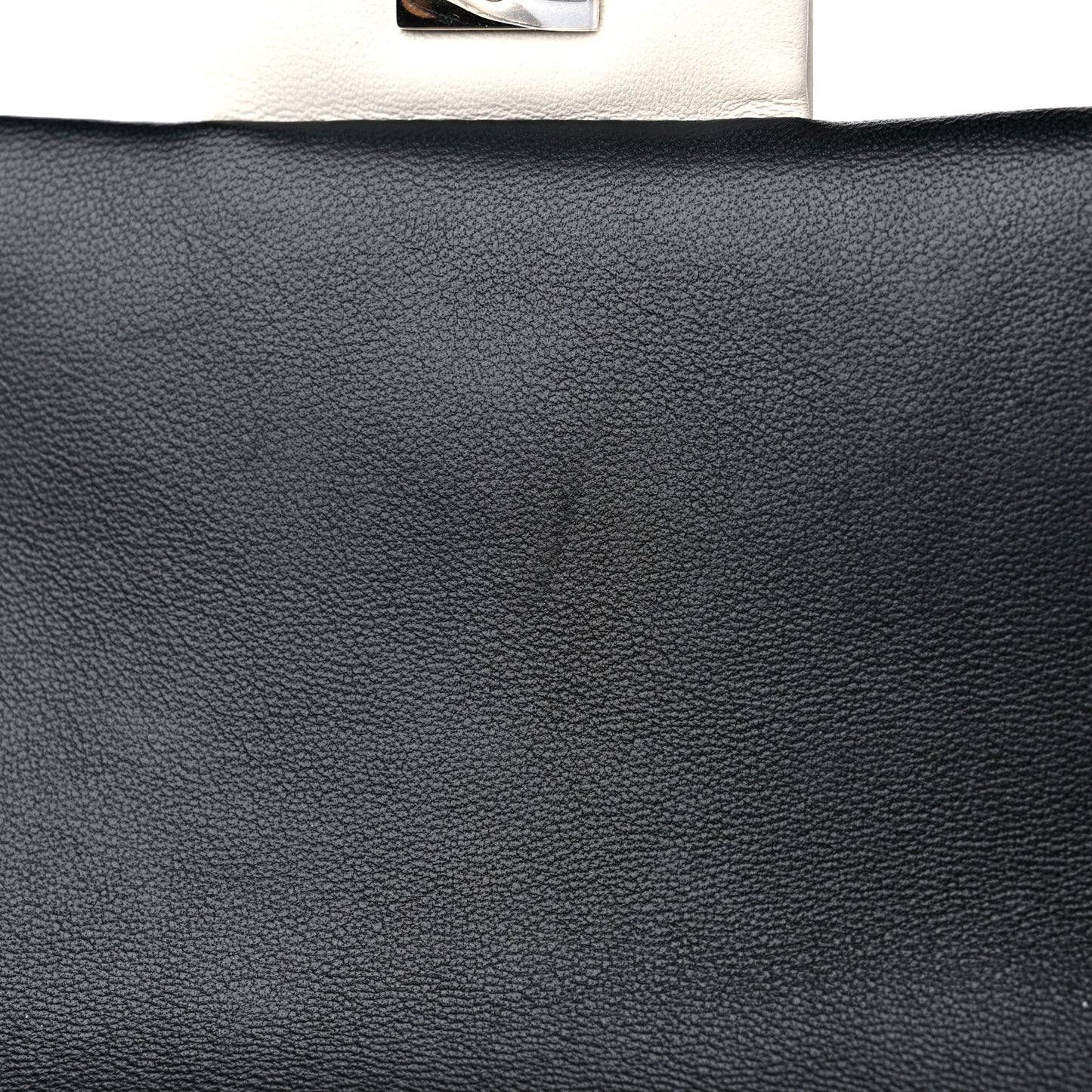 Lambskin Quilted Mini Rectangular Flap Black White